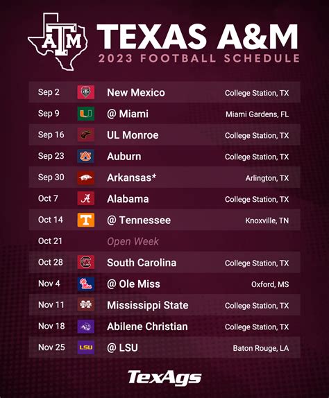 texas a&m football schedule 2023|texas a&m news and rumors.